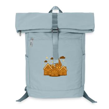 Honigbraune Lebkuchenhäuser Winterzauber - Laptop-Rucksack  - Eisblau - Vorne