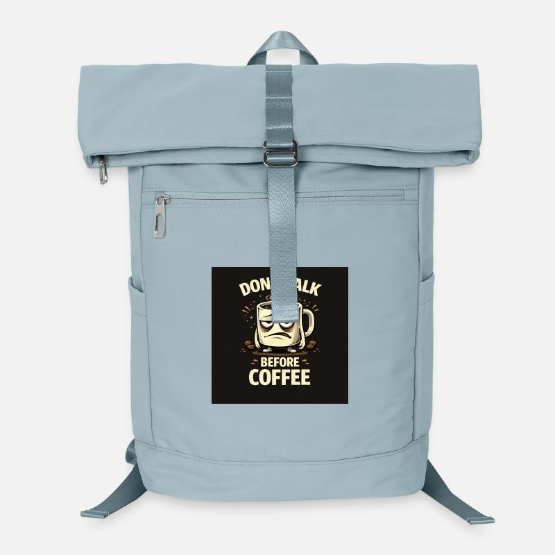 Ne parle pas avant le café Sac à dos ordinateur