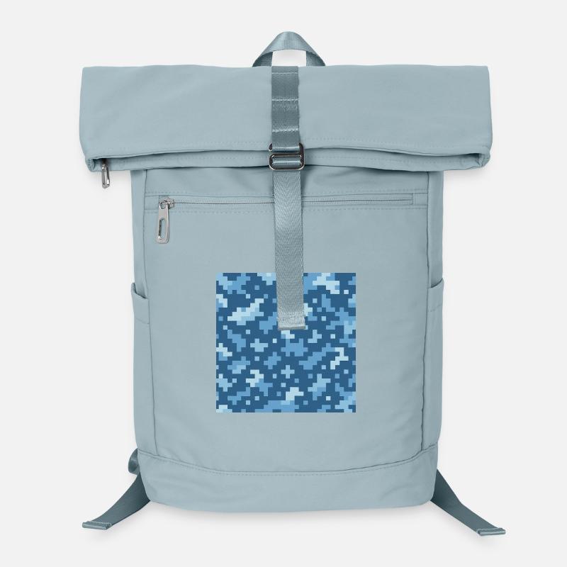 Blaues Pixelmuster Laptop-Rucksack 