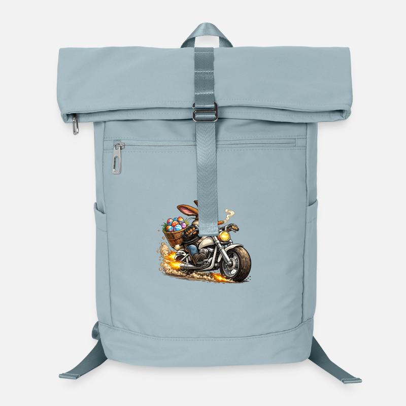 Easter bunny on motorcycle Laptop Backpack