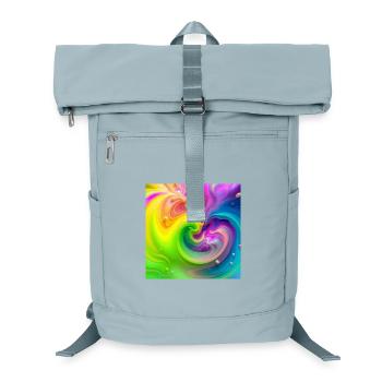 Tourbillon de couleurs Arc-en-ciel néon - Sac à dos ordinateur - bleu glacier - Devant