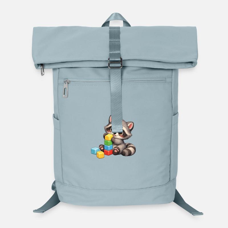 Baby Oskar with building blocks - Laptop Backpack - ice blue