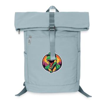 Dinosaurier-Sonnenuntergangs-Kopfschmuck - Laptop-Rucksack  - Eisblau - Vorne