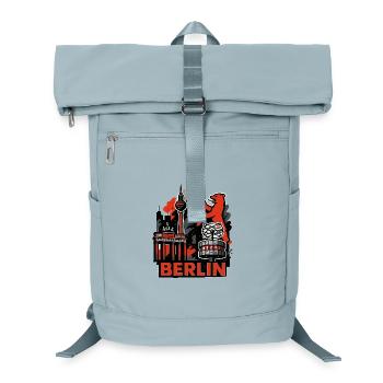 Berlin Skyline Bär - Laptop-Rucksack  - Eisblau - Vorne