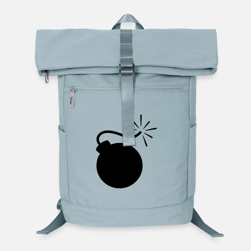 Brennende Bombe mit langem Sicherungslogo Laptop-Rucksack 
