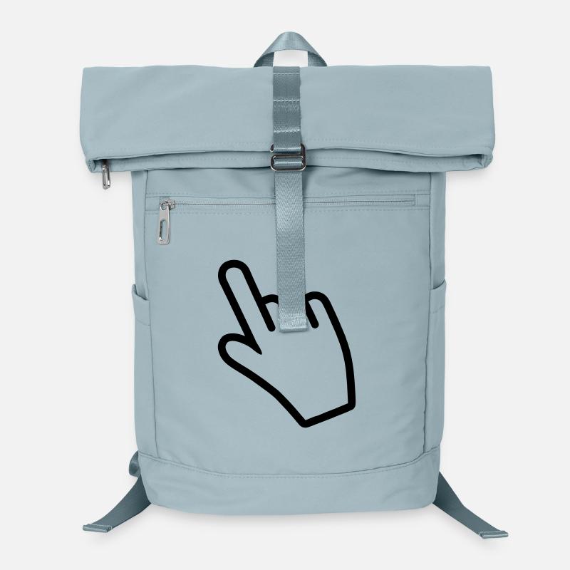 Hand pointing something with the index finger Laptop Backpack