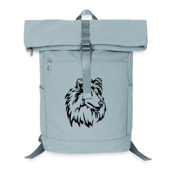 Collie Kopf - Laptop-Rucksack  - Eisblau - Vorne