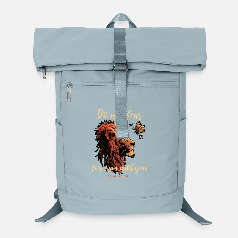 Verset biblique papillon lion Sac à dos ordinateur