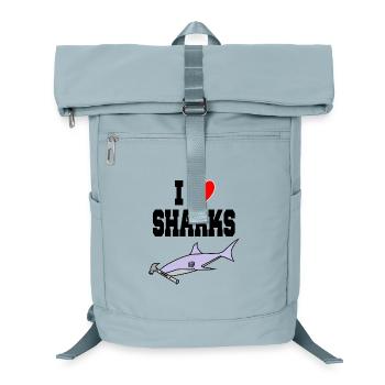 J’aime les requins Drôle de requin-marteau, marteau mignon - Sac à dos ordinateur - bleu glacier - Devant