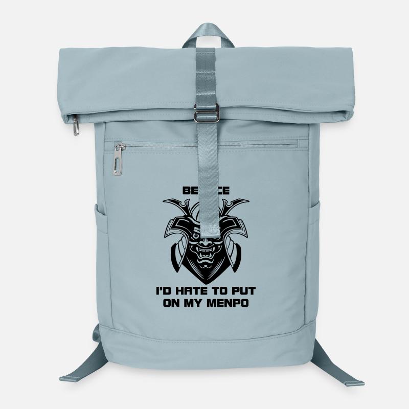 Menpo Warning – Be Kind! - Laptop Backpack - ice blue