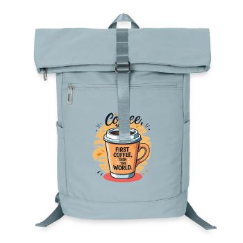Motivational coffee mug with saying - Laptop Backpack - ice blue - Front
