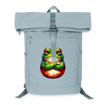 Grenouille - Bras croisés - Non - Mauvaise humeur - Sac à dos ordinateur - bleu glacier - Devant