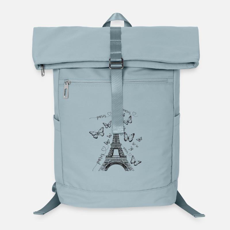 Paris Eiffelturm Frankreich Schmetterlinge Kunst Laptop-Rucksack 