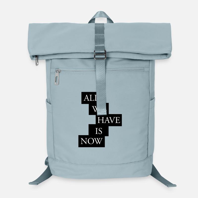 All we have is now - White/Black Laptop-Rucksack 