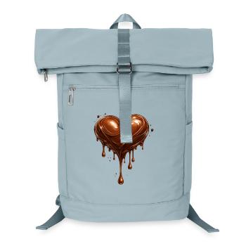 Chocolate heart with drops illustration - Laptop Backpack - ice blue - Front