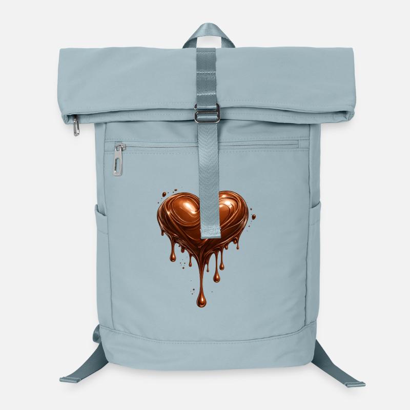 Chocolate heart with drops illustration Laptop Backpack