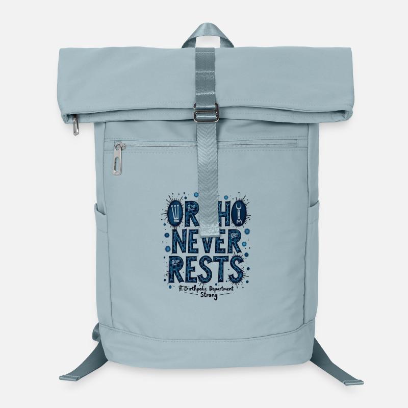 Ortho Never Quiet : Typographie des bactéries bleues Sac à dos ordinateur