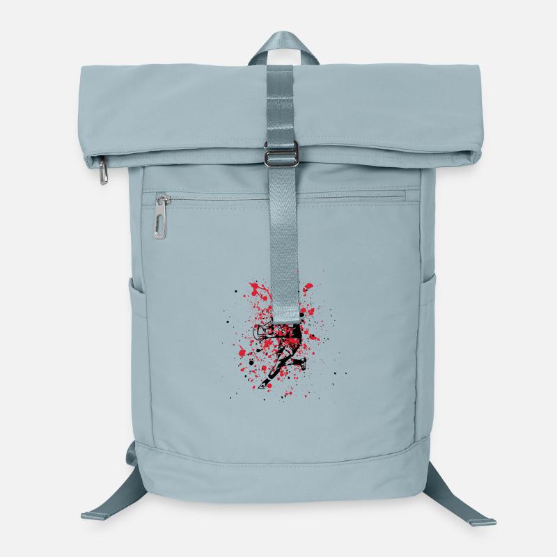 Rudby on black and red spots Laptop Backpack