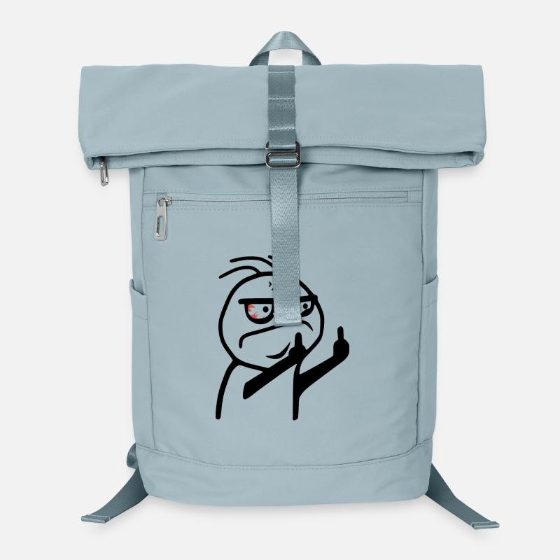 Mittelfinger Meme Fick dich Strichmännchen Laptop-Rucksack 