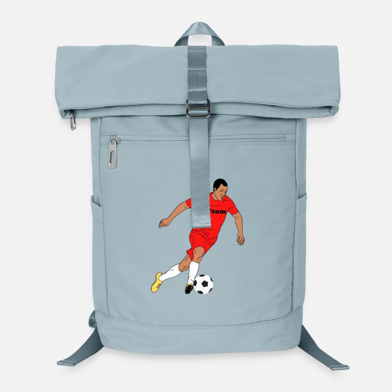 Footballeur rouge dans la conception de l’équipe Sac à dos ordinateur
