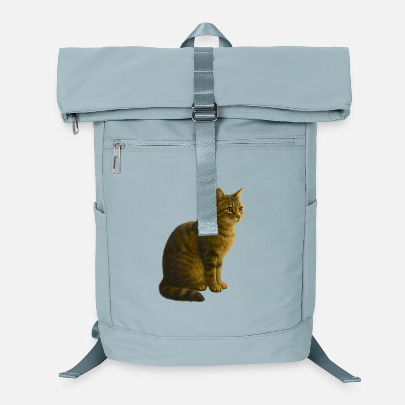 Sitzende, getigerte Katze Laptop-Rucksack 