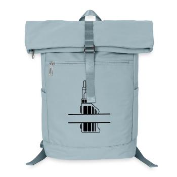 Vape silhouette with text box - Laptop Backpack - ice blue - Front