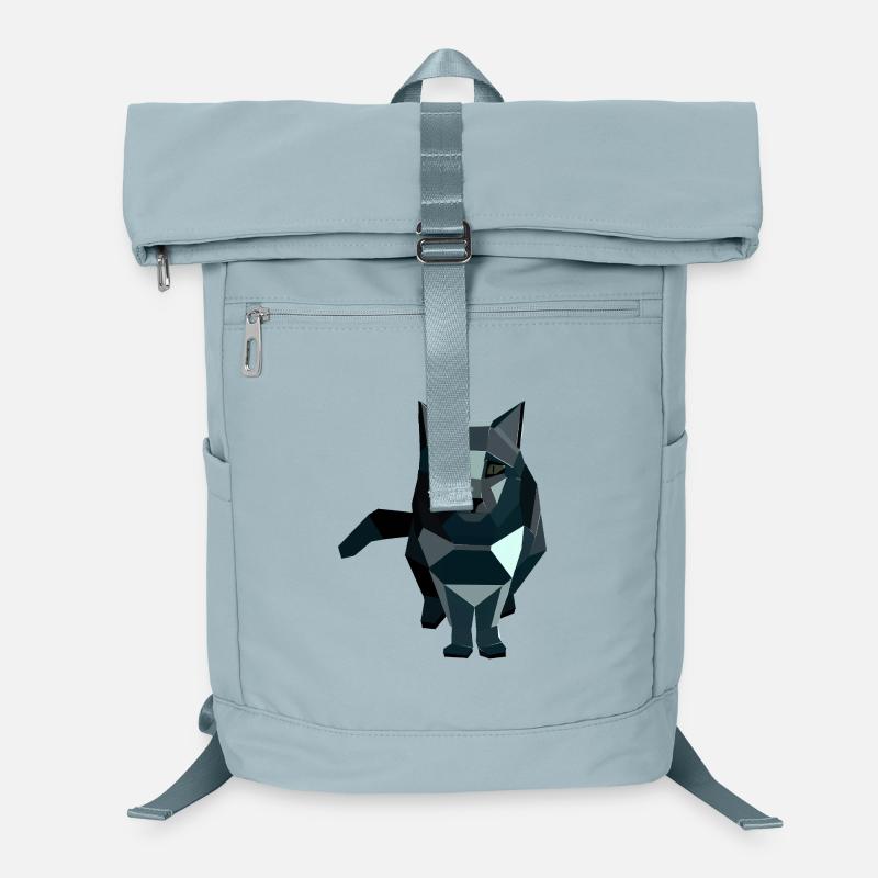 Chat géométrique de style obsidienne Sac à dos ordinateur