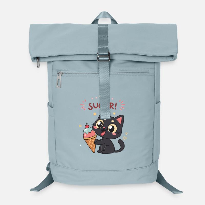 Chat gourmand et crème glacée SUGAR Sac à dos ordinateur