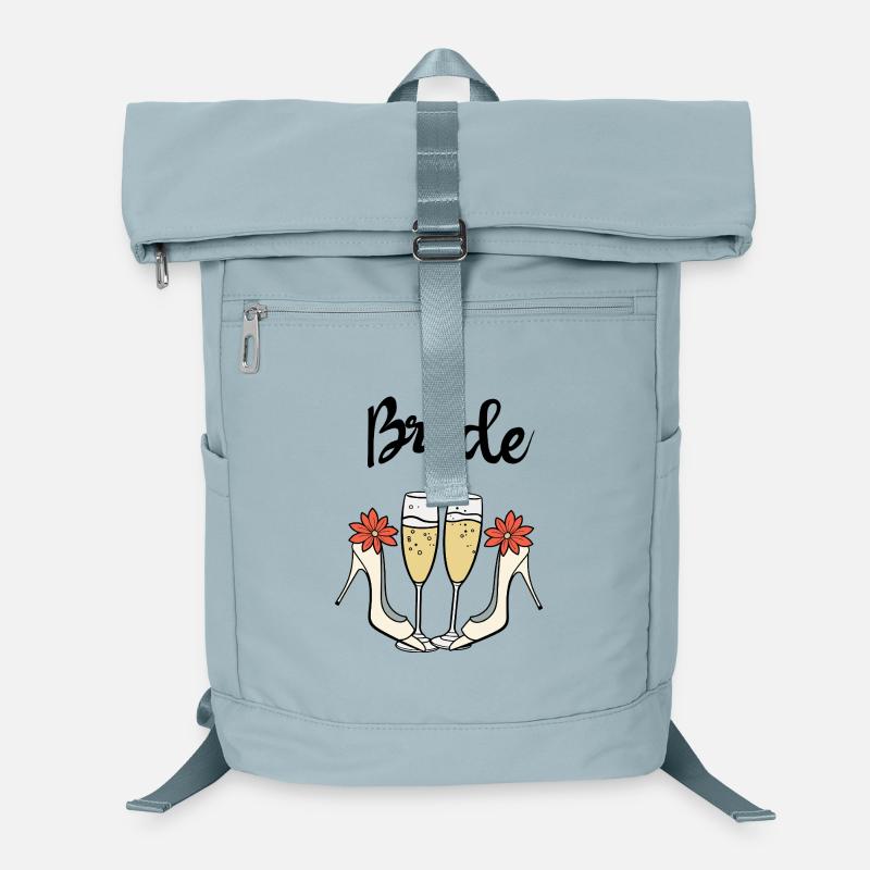 Bride, High Heels & Prosecco - Bride Vibes, Wedding Laptop Backpack