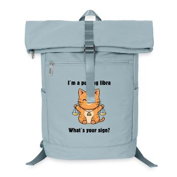 Zodiac sign Libra Cat – Cute Libra Zodiac - Laptop Backpack - ice blue - Front