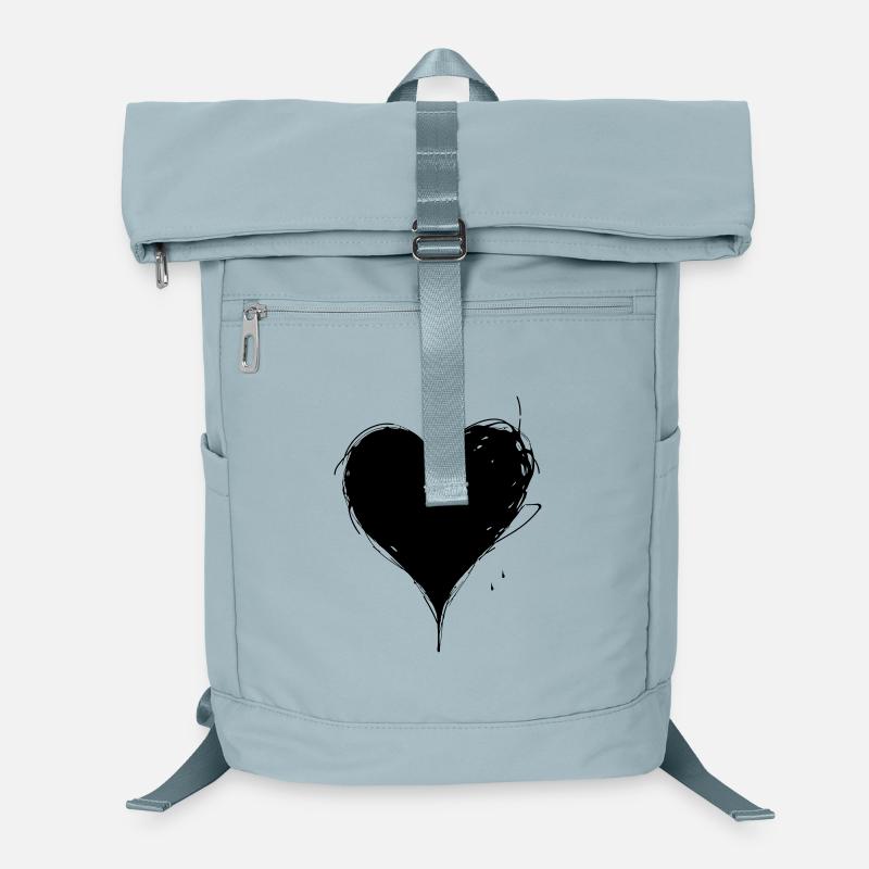 Black Heart, Valentine's Day, Love Laptop Backpack