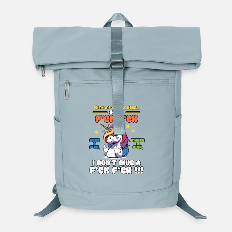 Buntes Einhorn frecher Spruch Laptop-Rucksack 