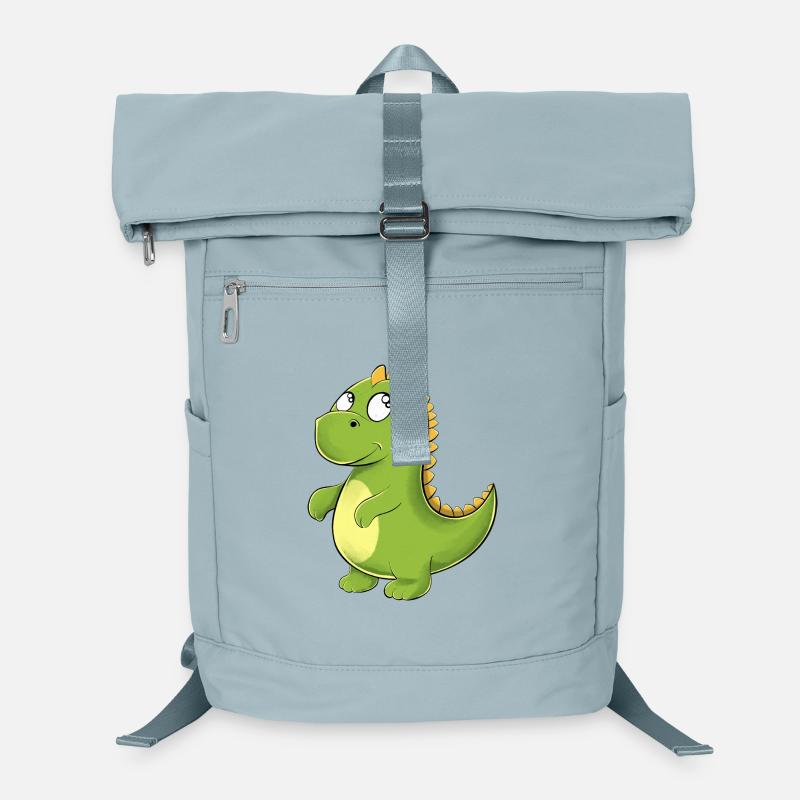 Fröhlicher Grüner Dino Laptop-Rucksack 