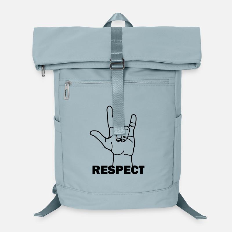 Handgeste Respekt mit Text RESPEKT Laptop-Rucksack 