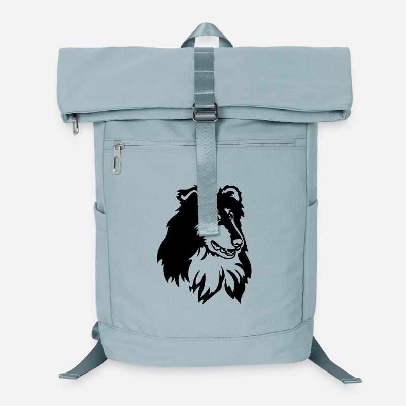 Collie Kopf Laptop-Rucksack 