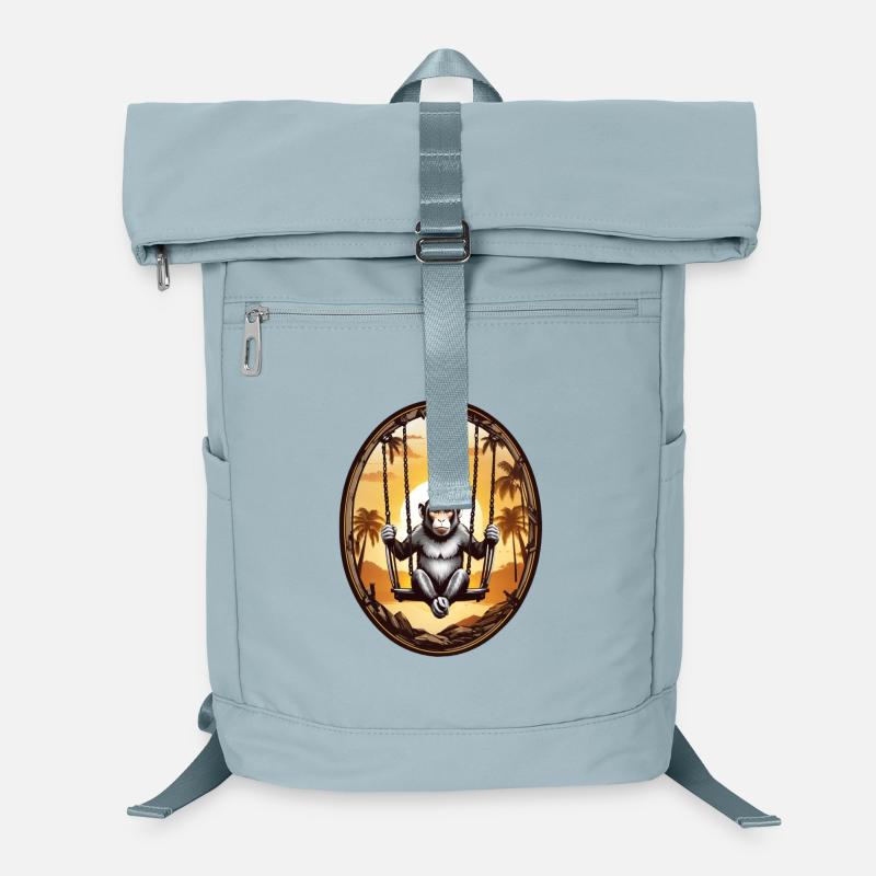 Affe auf Schaukel Laptop-Rucksack 
