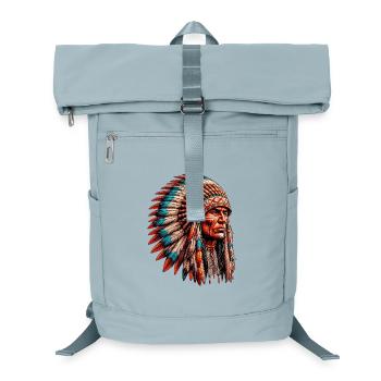 Amerikanisch Indianer Amerikanische Rote Haut - Laptop-Rucksack  - Eisblau - Vorne