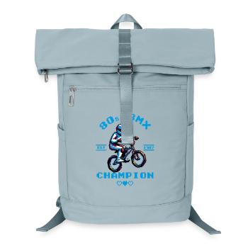 des années 80 BMX Rétro Pixel Art Shir - Sac à dos ordinateur - bleu glacier - Devant