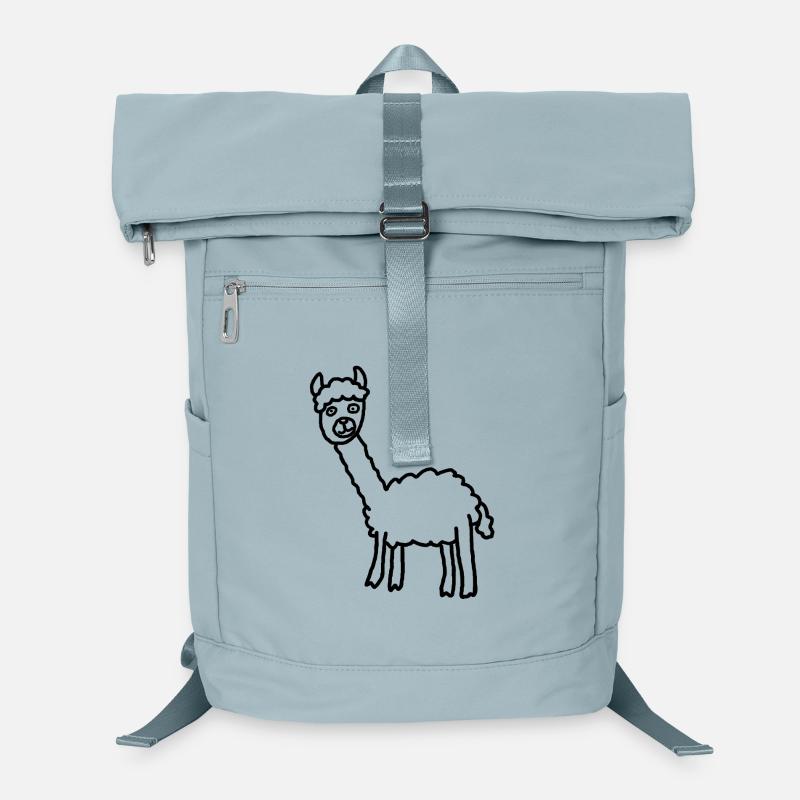 Llama Alpaca Silhouette Minimalstil Laptop-Rucksack 