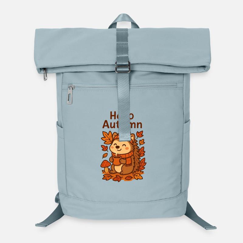 Hello Autumn Hedgehog Cozy Sip Igel Herbst  Laptop-Rucksack 