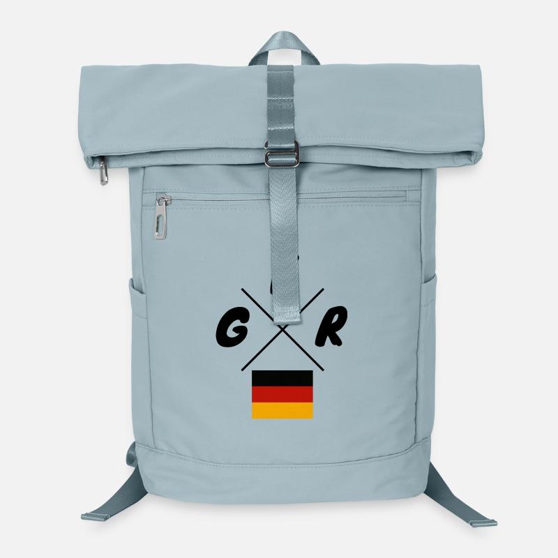 Deutsche Flaggen GER Schriftzug Laptop-Rucksack 