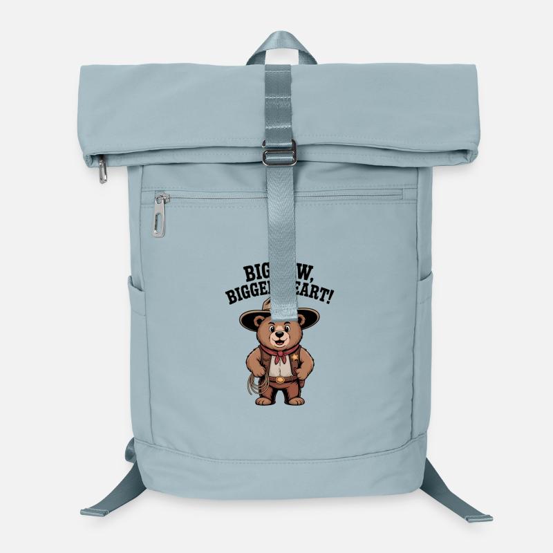 Großer Bär Cowboy mit Herz Laptop-Rucksack 