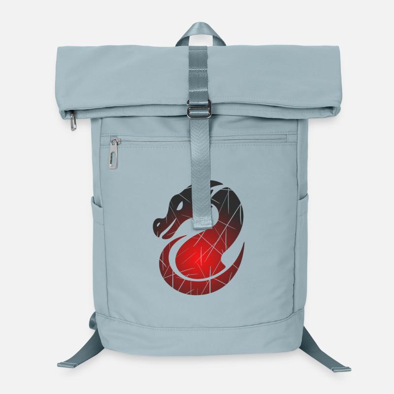 Roter Drachen mit Split-Textur Laptop-Rucksack 