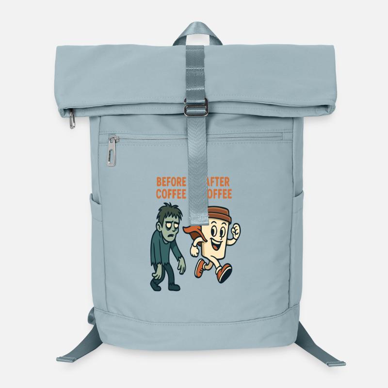Vor dem Kaffee Nach dem Kaffee Laptop-Rucksack 