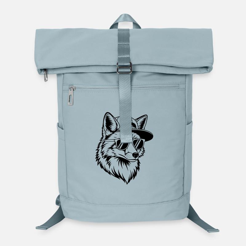 Cooler Fuchs mit Cap und Sonnenbrille Laptop-Rucksack 