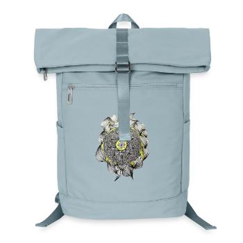 Mandala Blütenzauber Gelber Akzent - Laptop-Rucksack  - Eisblau - Vorne