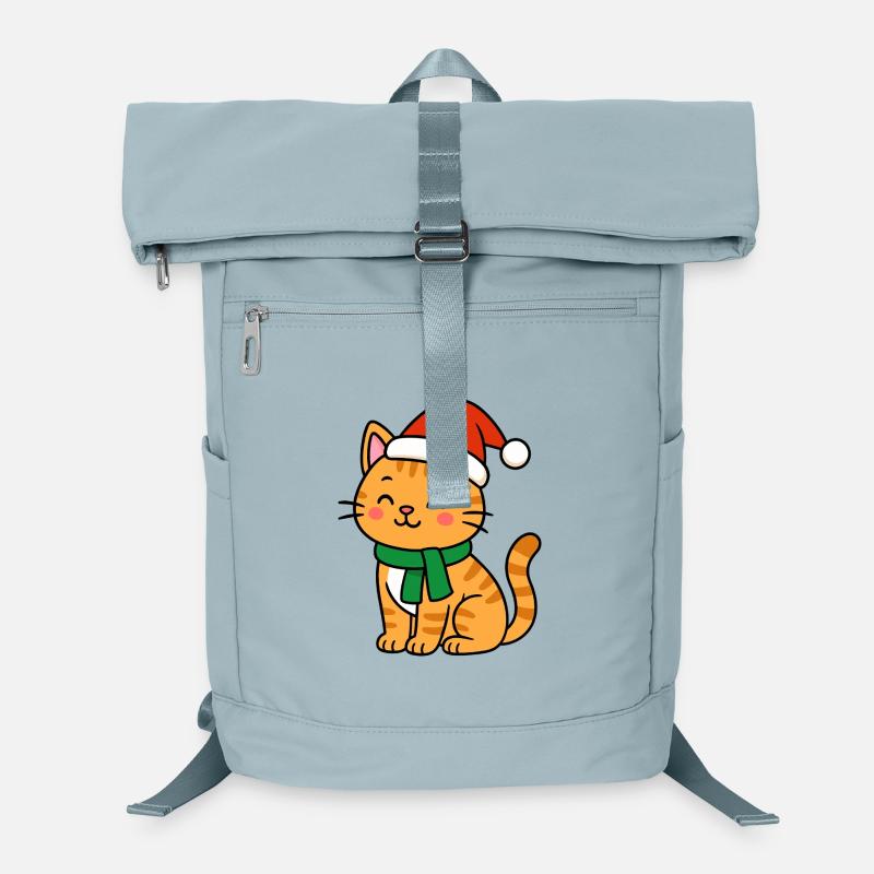 Chaton Noël kawaii Sac à dos ordinateur