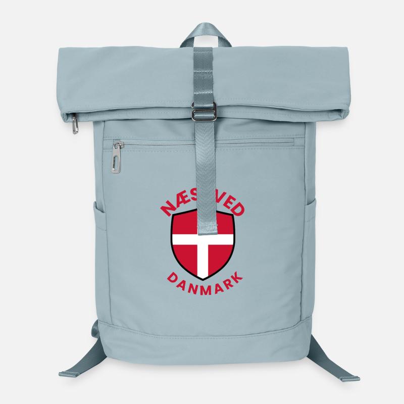 Nästved Denmark Flag Shield Laptop Backpack