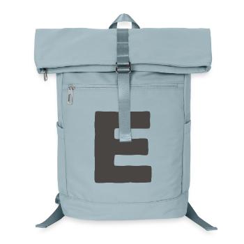 Minimal Letter E Bold Monogram Typography - Laptop Backpack - ice blue - Front