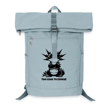Axolotl Too Cool To Evolve Lustiges Motiv - Laptop-Rucksack  - Eisblau - Vorne